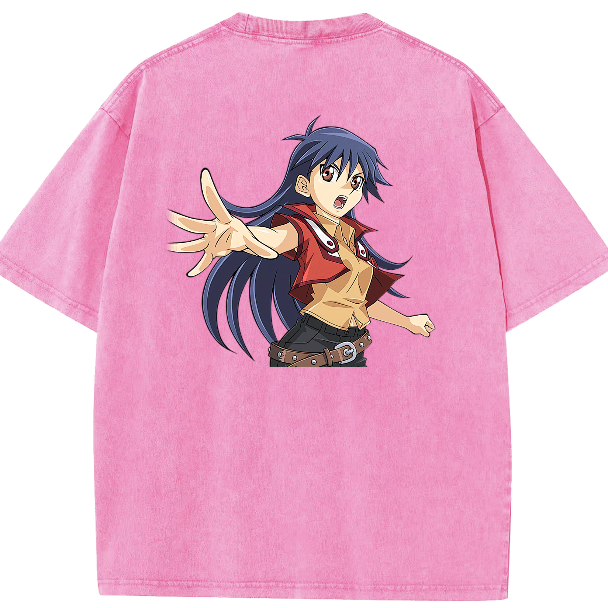 （画像用） 遊☆戯☆王 Yu-Gi-Oh! 綿100% ヴィンテージ風 半袖Tシャツ（背面プリント）